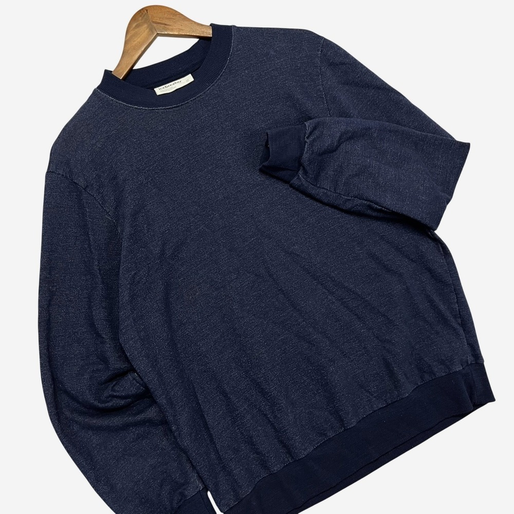 Icebreaker Mens Merino Wool Blend Sweatshirt Navy Blue Crewneck Size M Outdoor